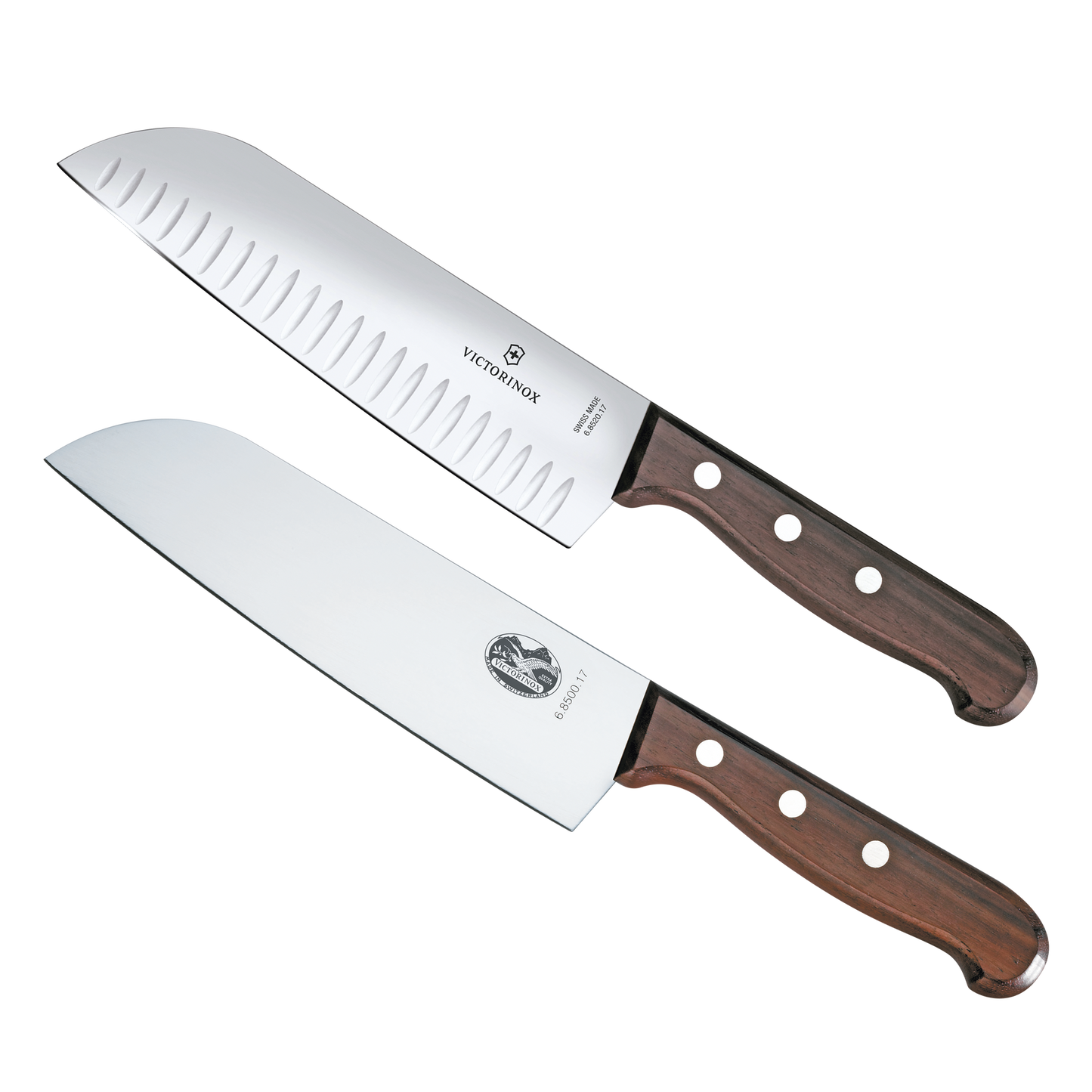 Set de 2 Cuchillos Santoku Wood de Mango de Madera Palissandro Victorinox. La combinación Ideal para La Cocina.