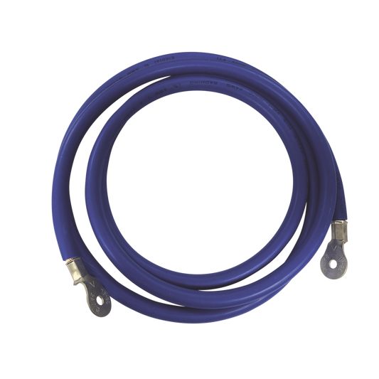 Cable para Baterías,  2.2 m Azul Calibre 2 AWG con Terminales de Ojo en Ambos Extremos