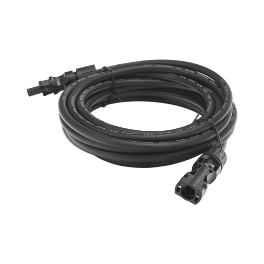 Cable Fotovoltaico 2.5 m, Negro, Calibre 10 AWG con Terminales MC4 en Ambos Extremos