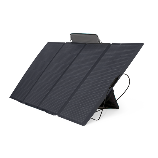 Módulo Solar Portátil y Flexible de 400W Recomendado para Estaciones Portátiles EFD330, EFD350 ó EFD500 / Ajuste de Ángulo / Carga Eficiente / Incluye Cable XT60 a MC4