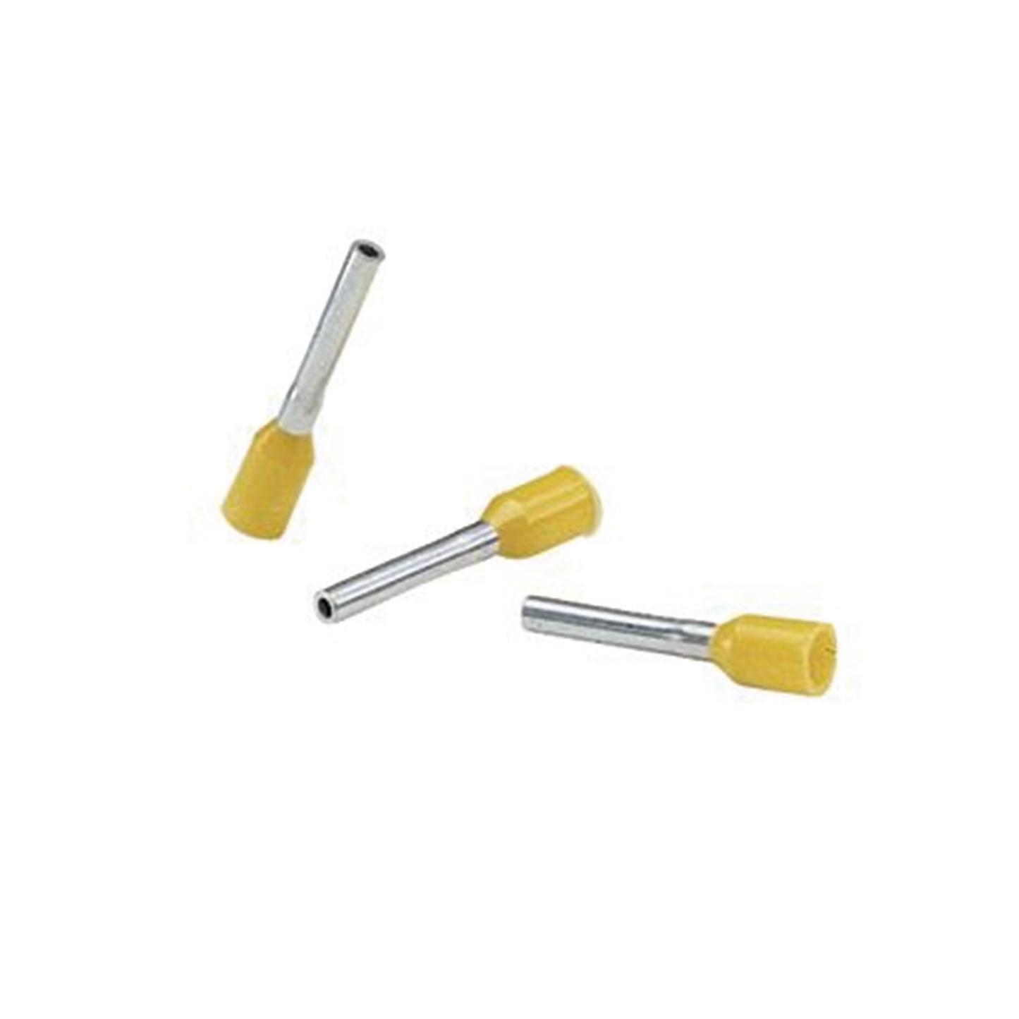 Ferrule Aislado Para Cables 4 AWG, PIN de 16 mm de Longitud, Mango Color Amarillo, Paquete de 50pz