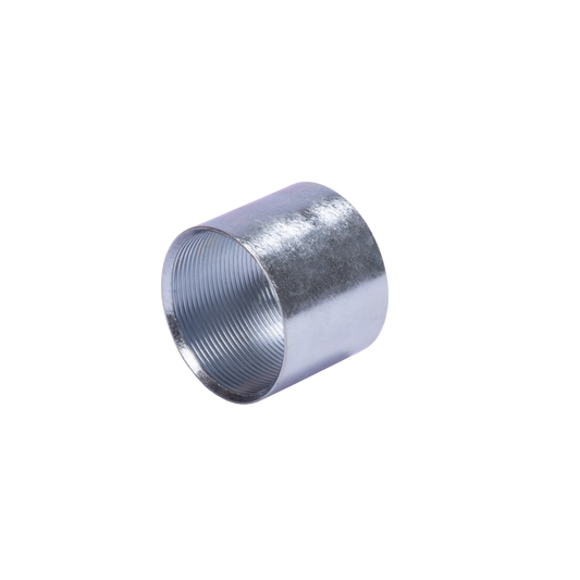 Cople 3/4" (19mm) con rosca galvanizado etiqueta amarilla