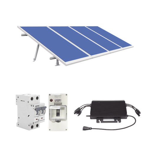 Kit Solar para Interconexión de 1.8KW de Potencia Pico 220Vca con Microinversor y 4 Módulos de 450 W (Incluye Montaje y Protecciones).