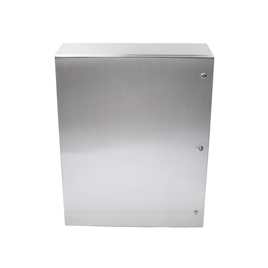 Gabinete de Acero Inoxidable IP66 Uso en Intemperie (800 x 1000 x 300 mm) con Placa Interna Galvanizada.