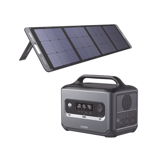 Kit de Estación de Energía Portátil 1200W (1024Wh) + Panel Solar Plegable de 200W