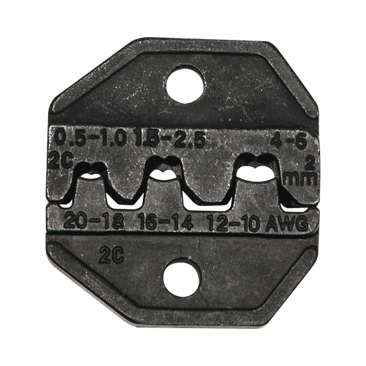 Matriz Ponchadora, Terminales  sin Aislamiento o de Cilindro Abierto, 10-20 AWG. Compatible con Pinza Ponchadora VDV200-010