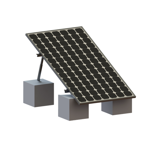 Montaje para Panel Solar, Riel "8" de 1400mm para Módulos con Espesor de 35mm, Velocidad de Viento Máx. 136km/h (20° a 45°)