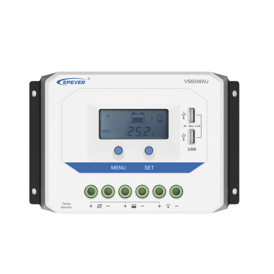 Controlador Solar de Carga PWM 12/24V/36/48V 60 A 60 A, Salida USB, con Display